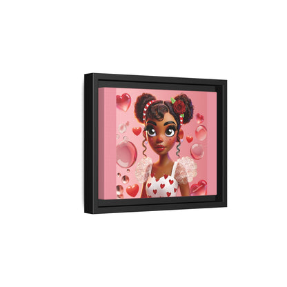 Heartbreaker Girl | Bubblegum - Canvas Print, framed matte (multiple sizes/frame colors)