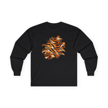 Tiger | Tiger Stripe Abstract Long Sleeve Tee (multiple colors)