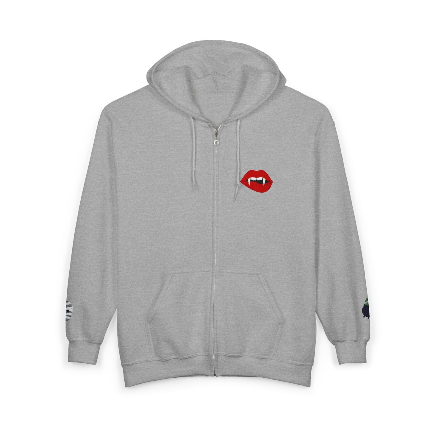 The Spooky Edit1 - Embroidered Vampire Kiss Hoodie