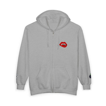 The Spooky Edit1 - Embroidered Vampire Kiss Hoodie