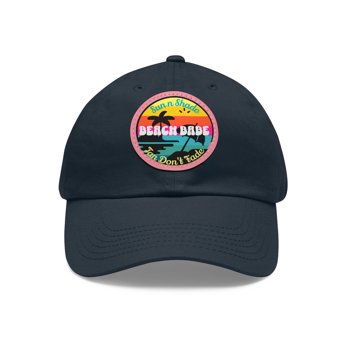 Sandy Toes | Dad Cap - Beach Babe with Leather Patch, various colors