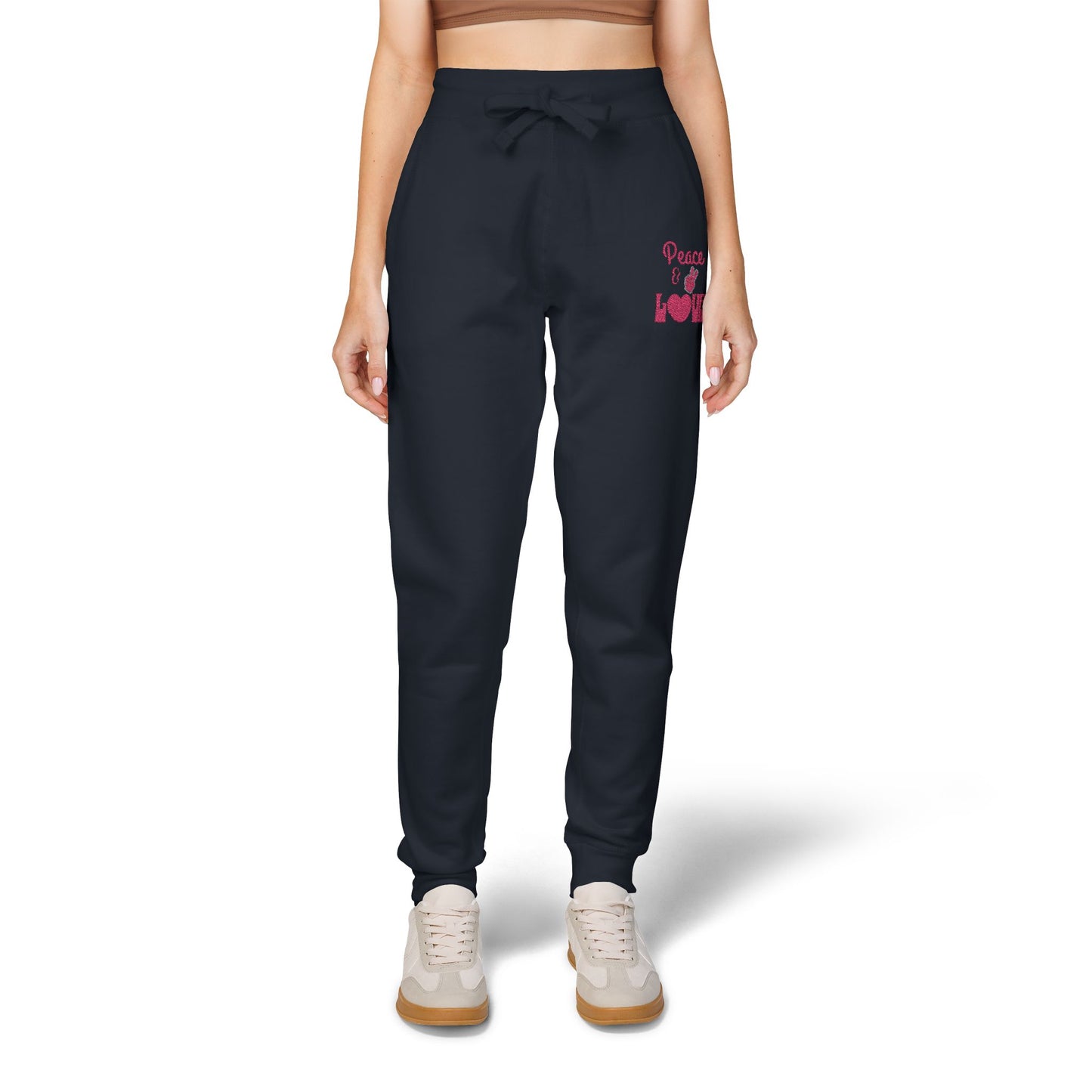 The Cozy Edit2 | "Peace & Love" Fleece Lounge Joggers, PINK Palette (multiple colors)