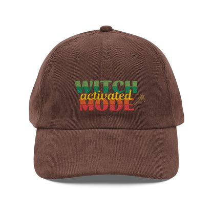 The Spooky Edit3 - Witch Mode Embroidered Corduroy Cap (multiple colors)