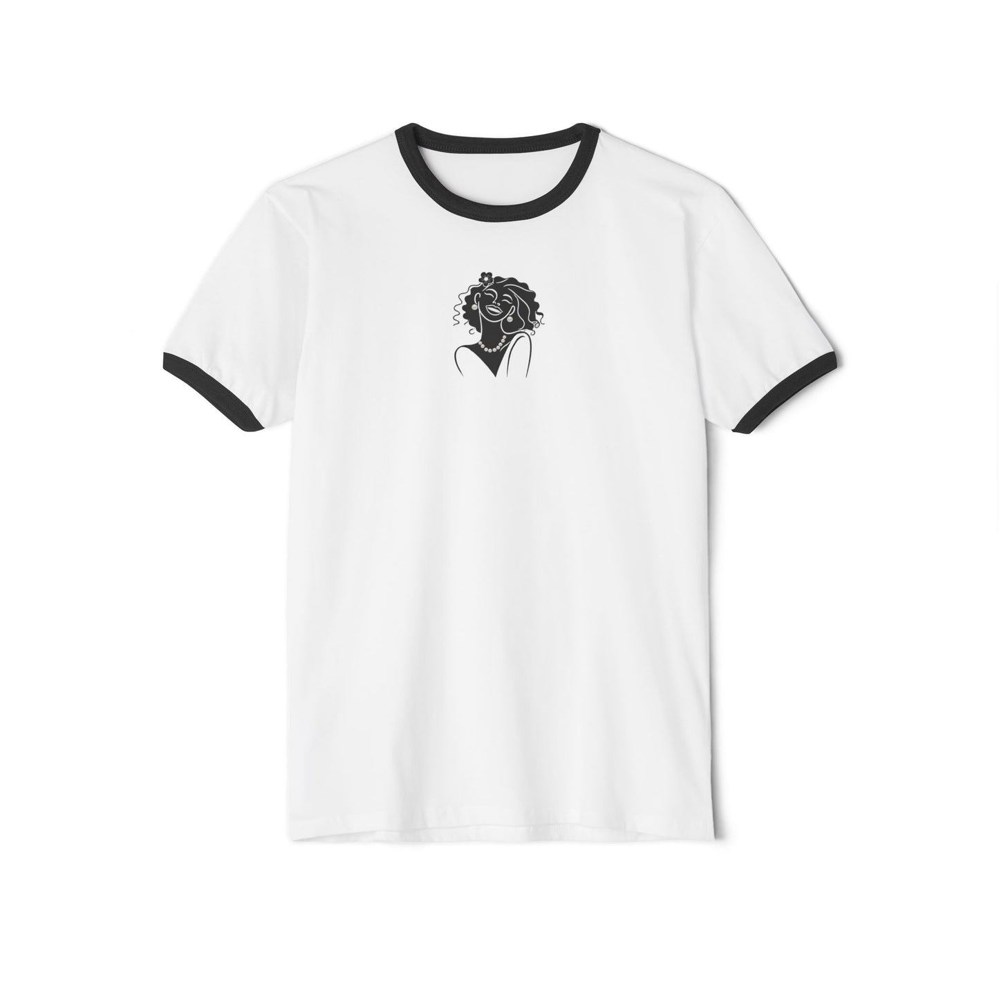 Pearls & Curls2| Plain Ringer Tee (heather grey or white)