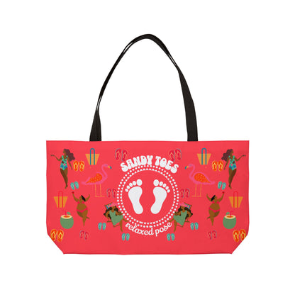 Sandy Toes | Melon Two-Sided Weekender Tote Bag (black girl)