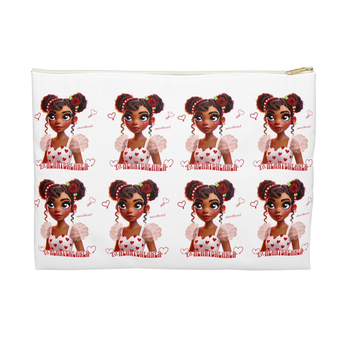 Heartbreaker Girl | Marshmallow - Zipper Accessory Pouch (small/large)