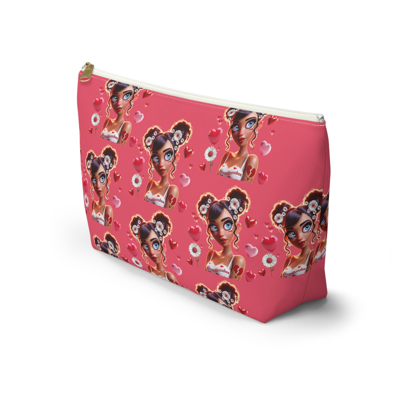 Heartbreaker 1 | Raspberry - Zipper Makeup Pouch (small/large)