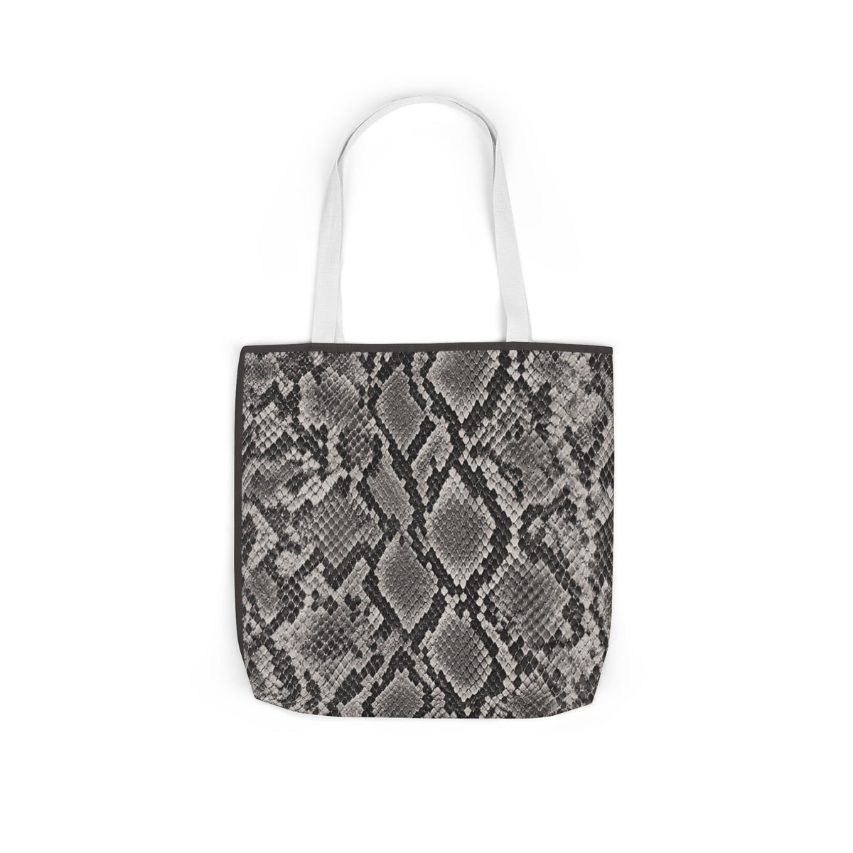 Snake | Grey Snakeskin Pattern Canvas Tote Bag