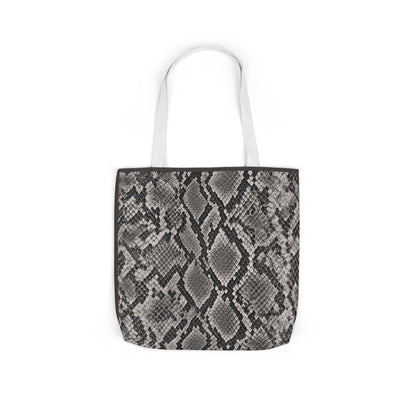 Snake | Grey Snakeskin Pattern Canvas Tote Bag