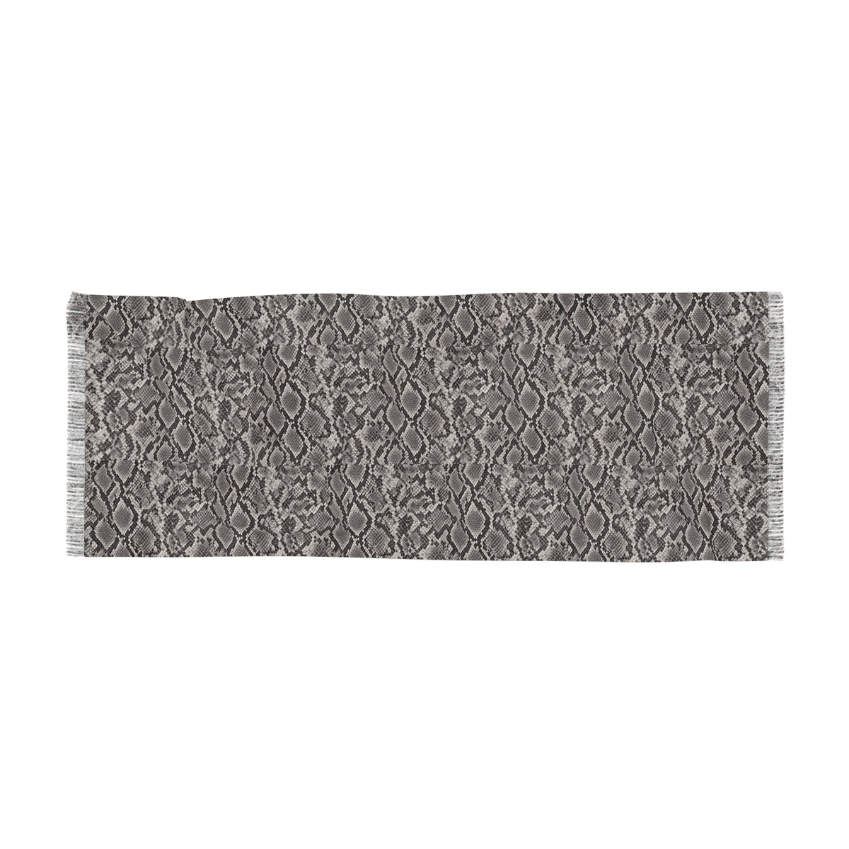 Snake | Grey Snakeskin Light Scarf — Sheer Lightweight Animal Pattern Fashion Scarf