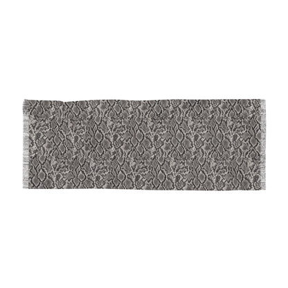 Snake | Grey Snakeskin Light Scarf — Sheer Lightweight Animal Pattern Fashion Scarf