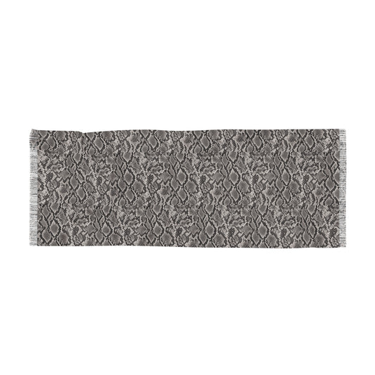 Snake | Grey Snakeskin Light Scarf — Sheer Lightweight Animal Pattern Fashion Scarf