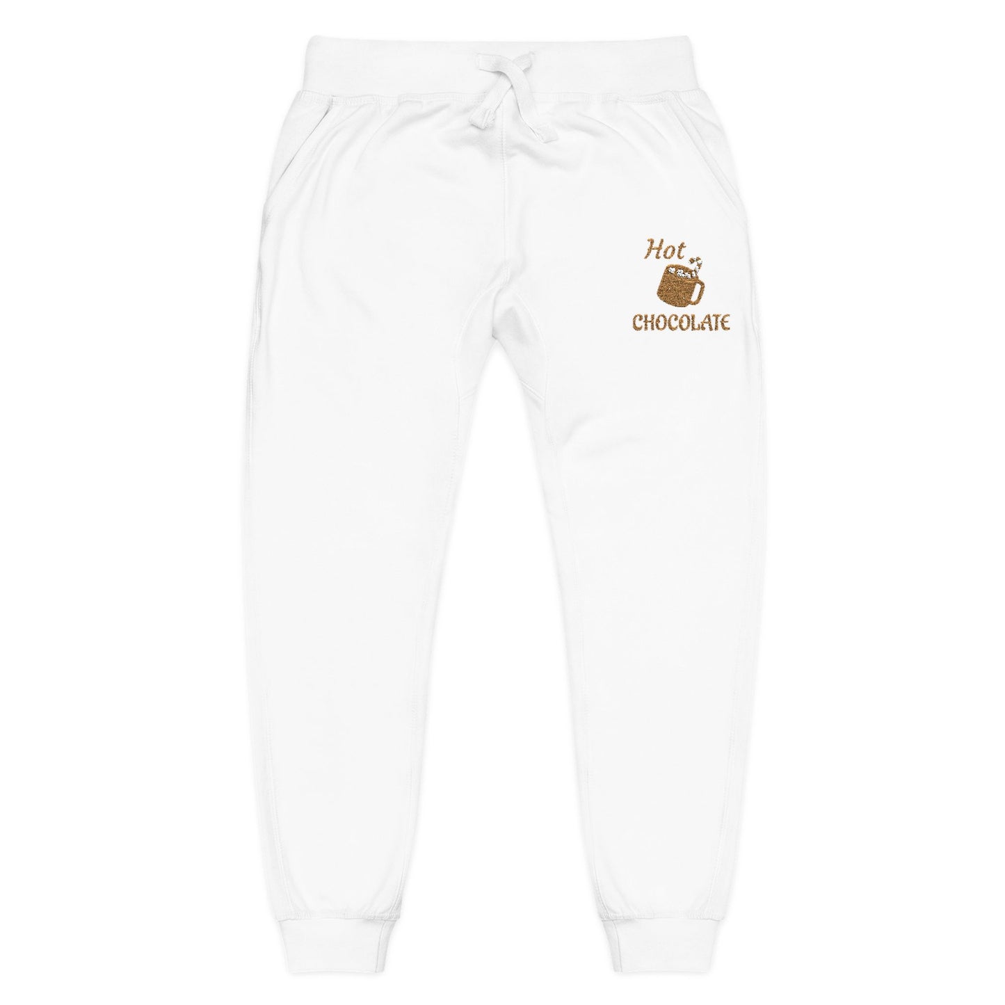 Harvest Haze | Hot Chocolate Gold Embroidered Sweatpants