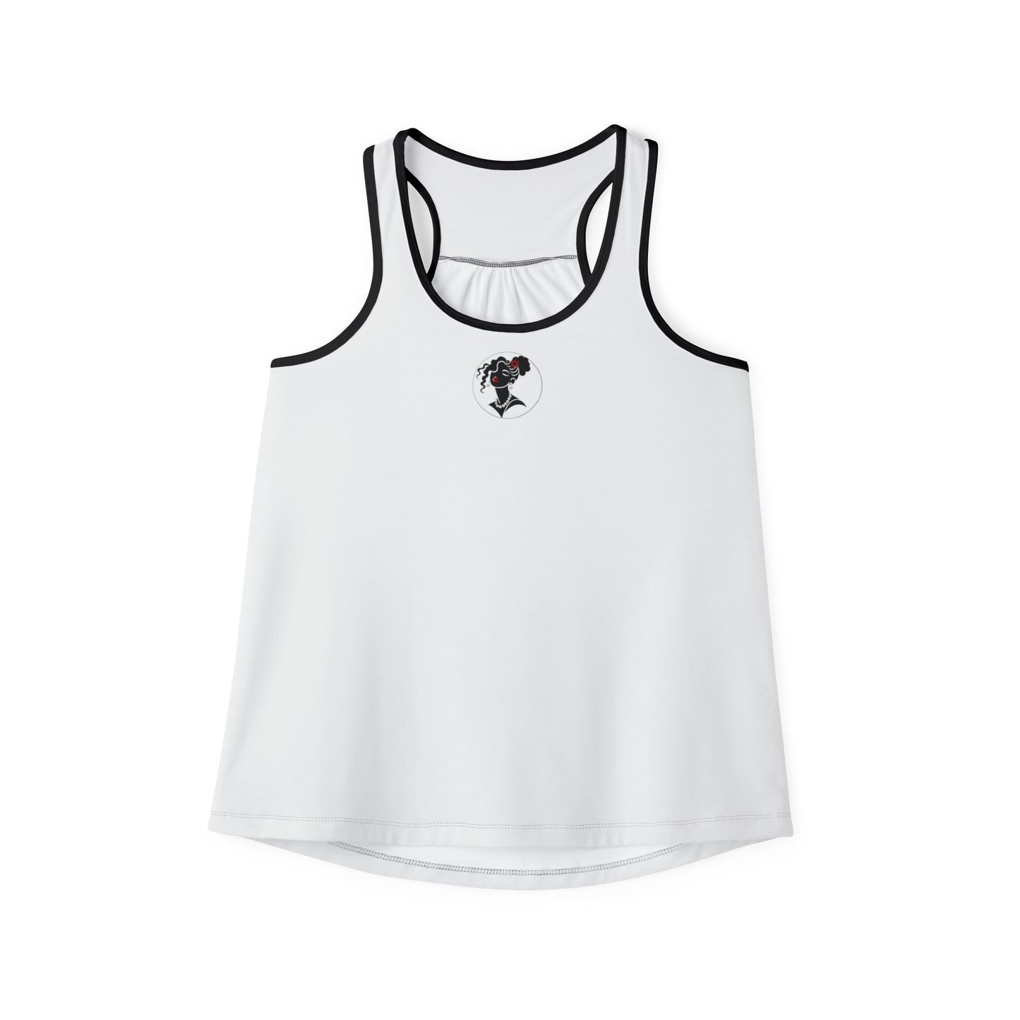 Pearls & Curls5 | White - Plain Ringer Tank (black or white trim)