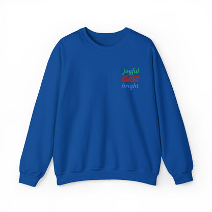 The Joyful Edit2| Merry & Bright Embroidered Sweatshirt (multiple colors)
