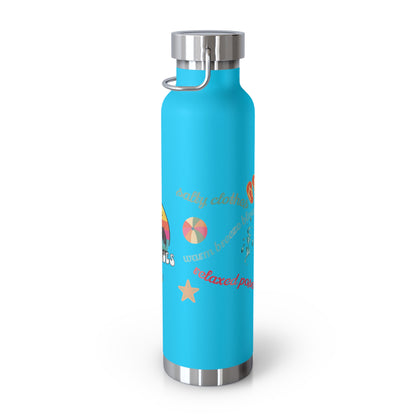 Sandy Toes | Insulated Water Bottle, 22 oz (various colors)