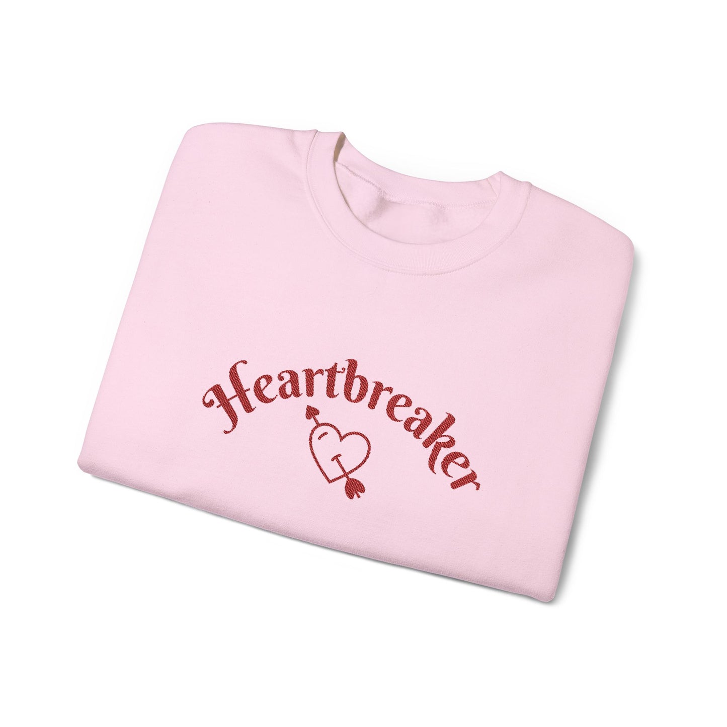 Heartbreaker 0 | Maroon Embroidered Heartbreaker Crewneck Sweatshirt