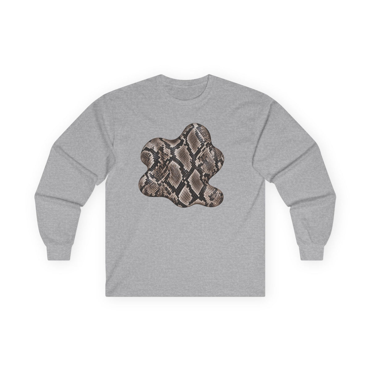 Snake | Grey Snakeskin Abstract Long Sleeve Tee (multiple shades)