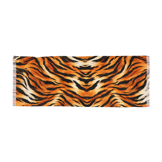 Tiger | Tiger Print Sheer Scarf — Lightweight Animal Stripe Fashion Scarf