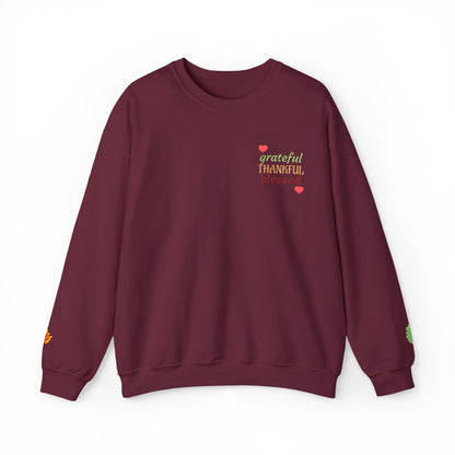 Harvest Haze | Grateful, THANKFUL, Blessed Fall Crewneck Sweatshirt (multiple colors)