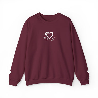 Heartbreaker 0 | White Embroidered Love Crewneck Sweatshirt