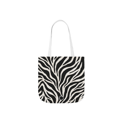 Zebra | Black & White Pattern Canvas Tote Bag