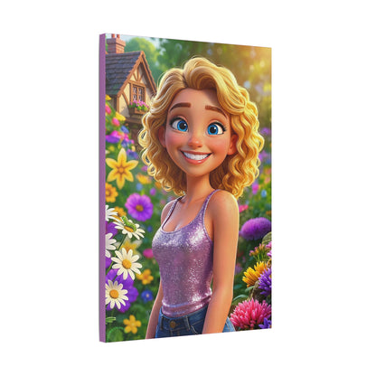 Spring Bloom | Caterpillar, Satin Stretched Canvas Print