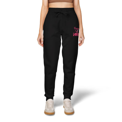 The Cozy Edit2 | "Peace & Love" Fleece Lounge Joggers, PINK Palette (multiple colors)