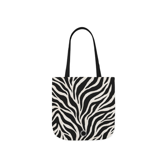 Zebra | Black & White Pattern Canvas Tote Bag