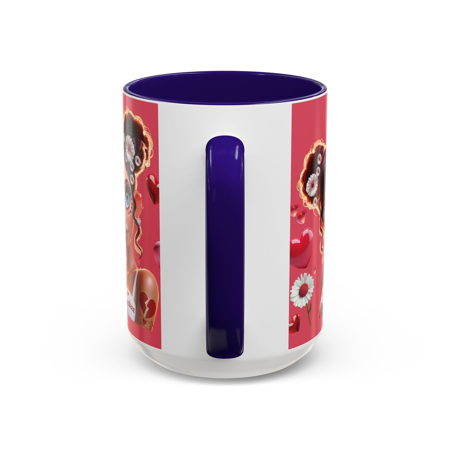Heartbreaker 1 | Raspberry - Coffee Mug, two-tone, 15 oz (multiple handle colors)