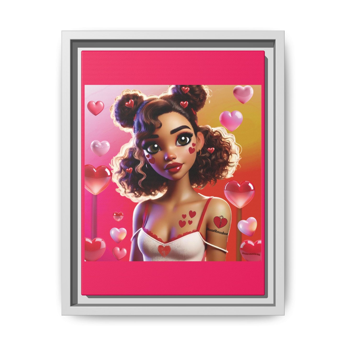 Heartbreaker 2 | Watermelon - Canvas Print, framed matte (multiple sizes/multiple frame colors)