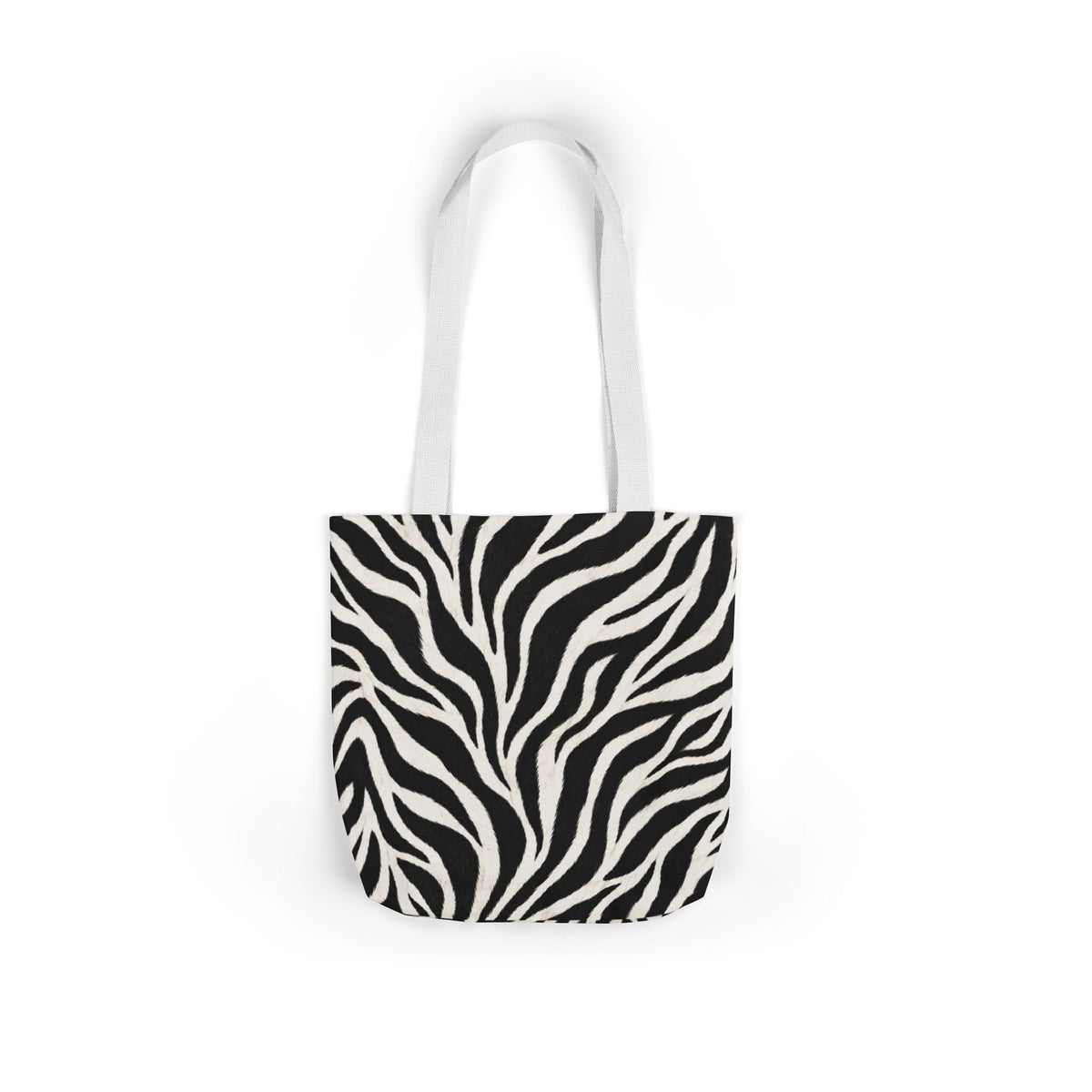 Zebra | Black & White Pattern Canvas Tote Bag