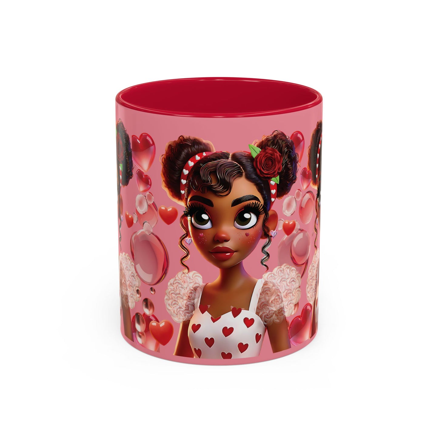 Heartbreaker Girl | Bubblegum - Coffee Mug, two-tone, 11 oz (multiple handle colors)
