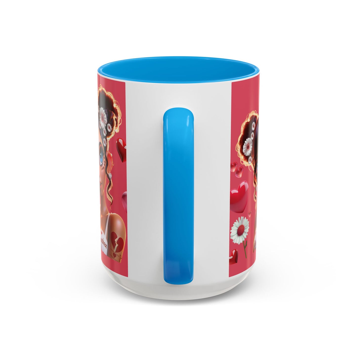 Heartbreaker 1 | Raspberry - Coffee Mug, two-tone, 15 oz (multiple handle colors)