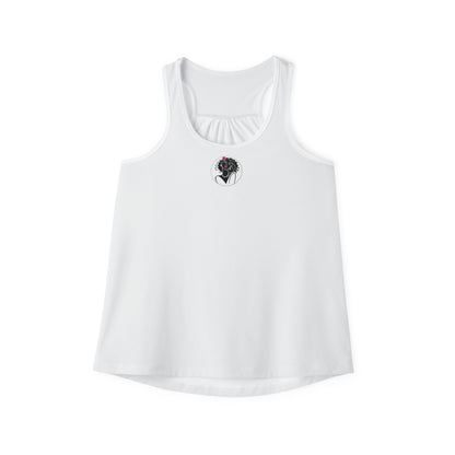 Pearls & Curls2 | White - Pink Pout Ringer Tank (black or white trim)