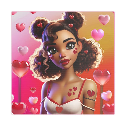 Heartbreaker 2 | Watermelon Satin Stretched Canvas Print
