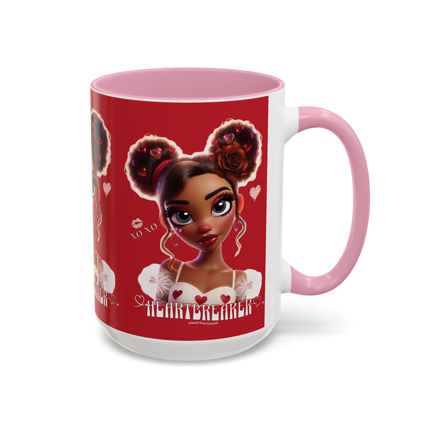 Heartbreaker 3| Cherry - Coffee Mug, two-tone, 15 oz (multiple handle colors)