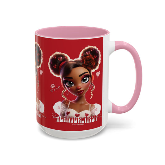Heartbreaker 3| Cherry - Coffee Mug, two-tone, 15 oz (multiple handle colors)