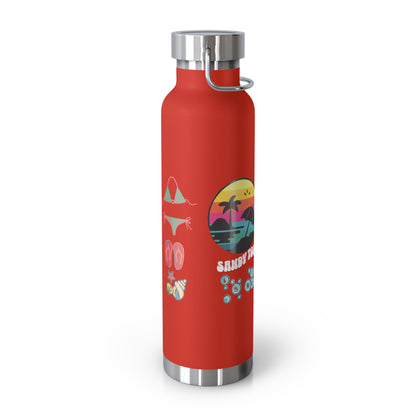 Sandy Toes | Insulated Water Bottle, 22oz (Copper Vacuum)