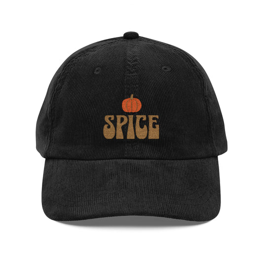 The Cozy Edit3 | Gold Embroidered Pumpkin Spice Corduroy Cap