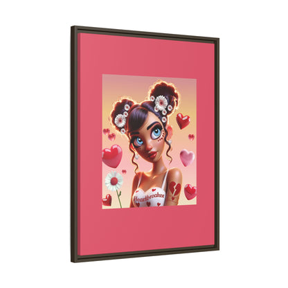 Heartbreaker 1 | Raspberry - Canvas Print, framed matte (multiple sizes/frame colors))