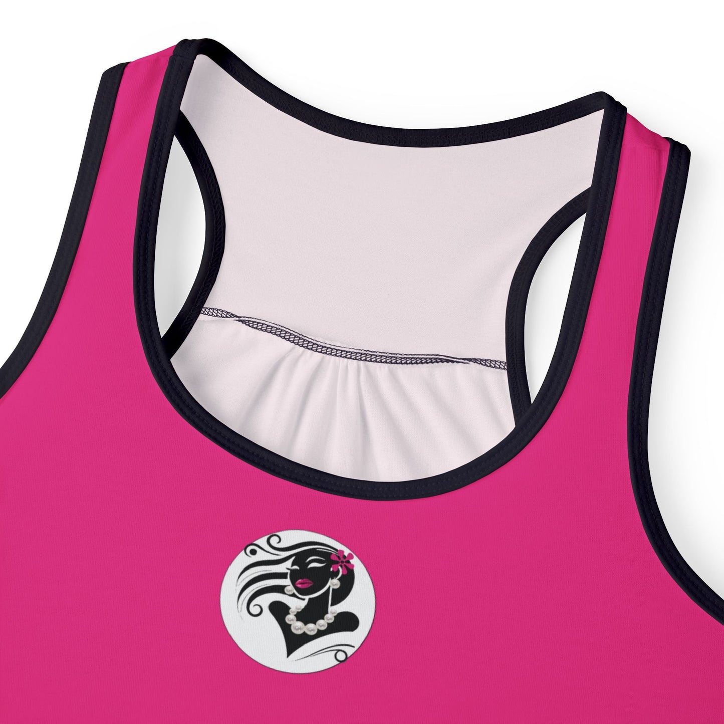 Pearls & Curls6| Pink - Pink Pout Ringer Tank (black or white trim)