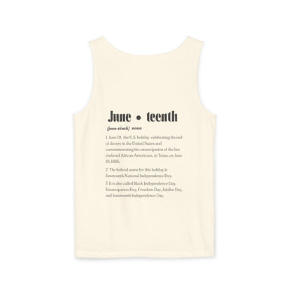 The 92% Club | Juneteenth Celebration Tank Top, front and back design (multiple colors)