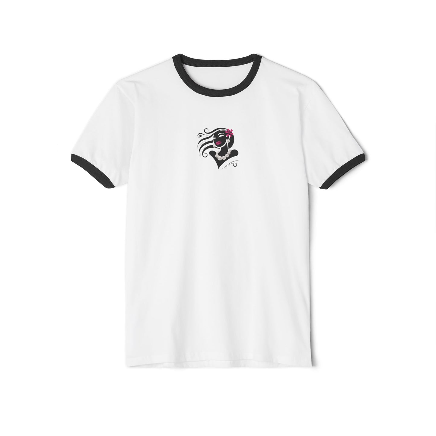 Pearls & Curls6| Pink Pout Ringer Tee (heather grey or white)