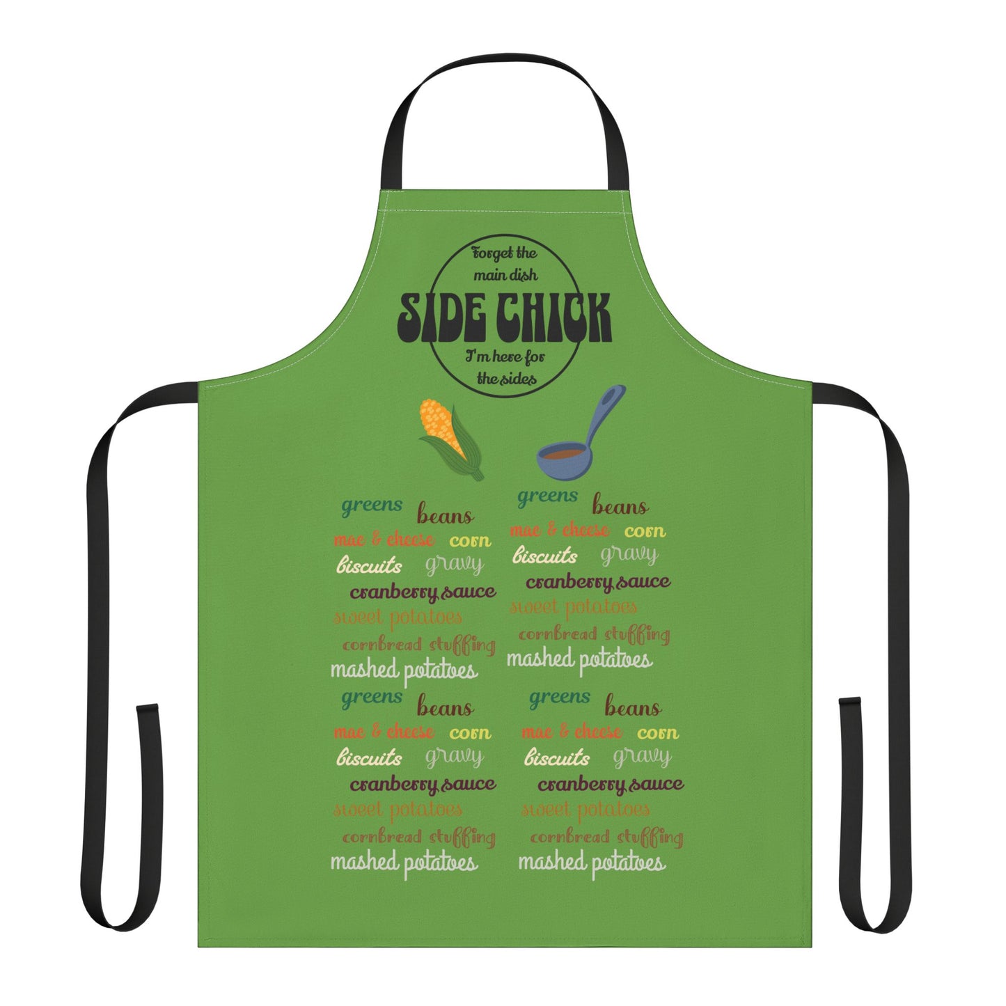 The Thankful Edit3 — "Side Chick" Apron, light green (tan/black straps)