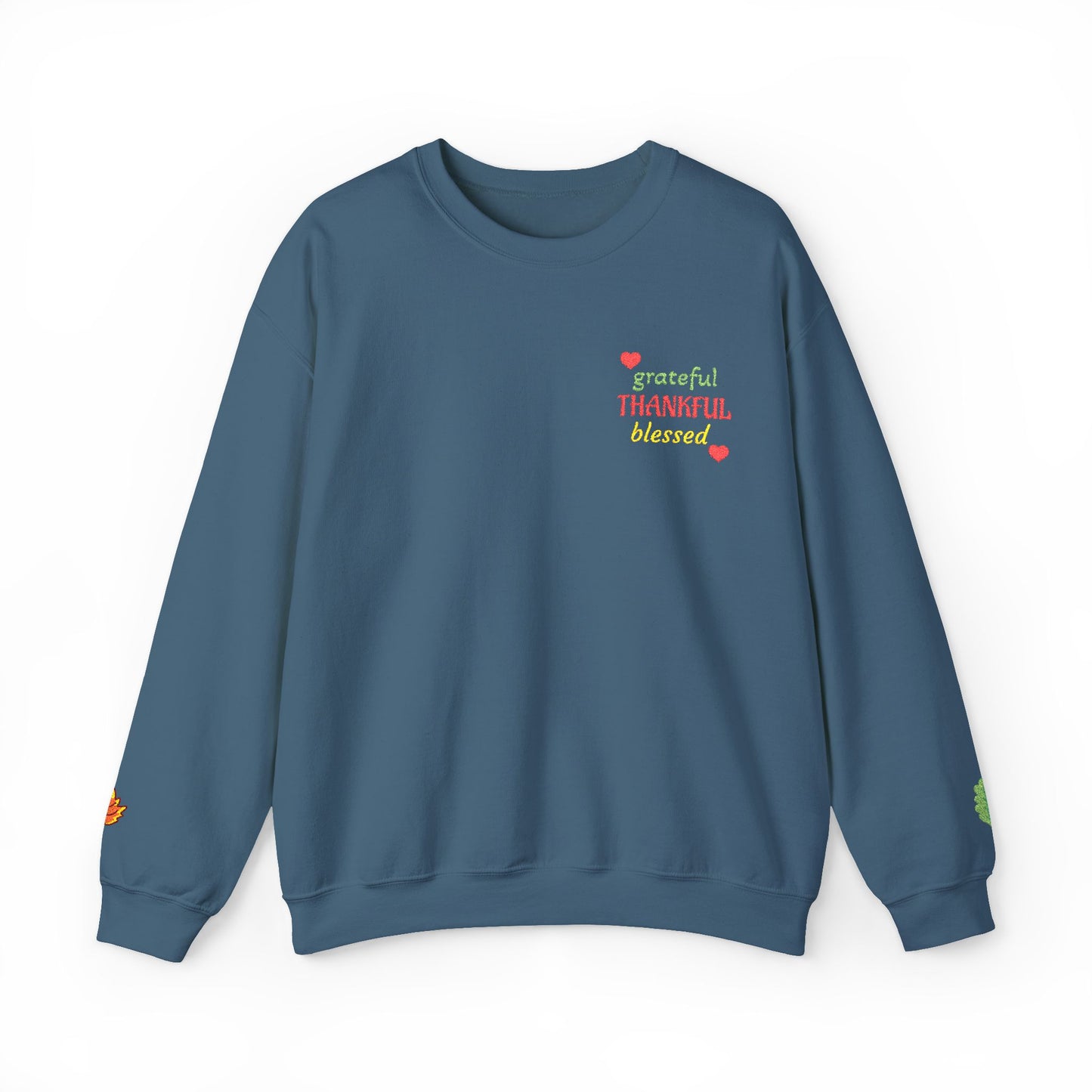 Harvest Haze 2 | Grateful, THANKFUL, Blessed Fall Crewneck Sweatshirt (dark colors)