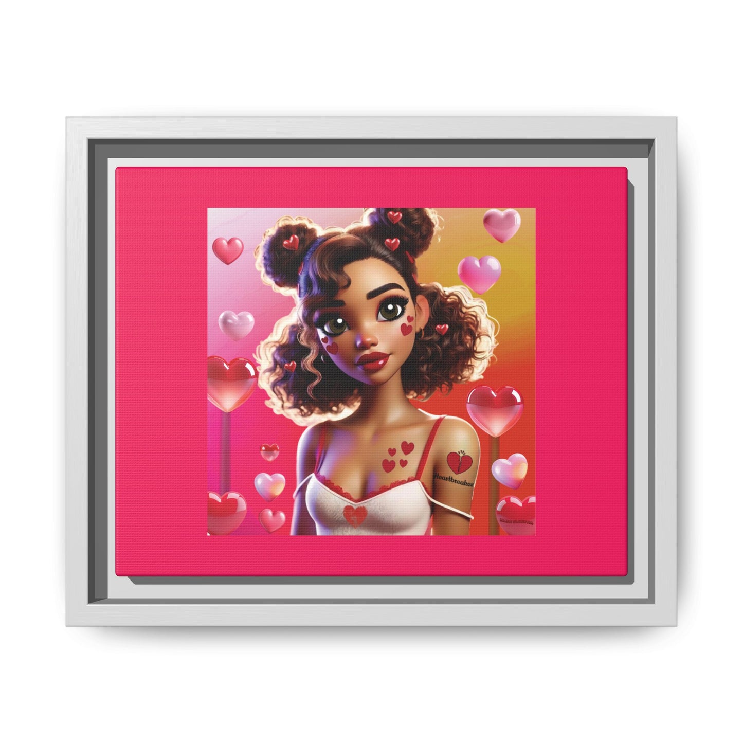 Heartbreaker 2 | Watermelon - Canvas Print, framed matte (multiple sizes/multiple frame colors)