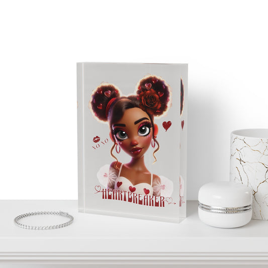 Heartbreaker 3 | Ice Gray Acrylic Image Block