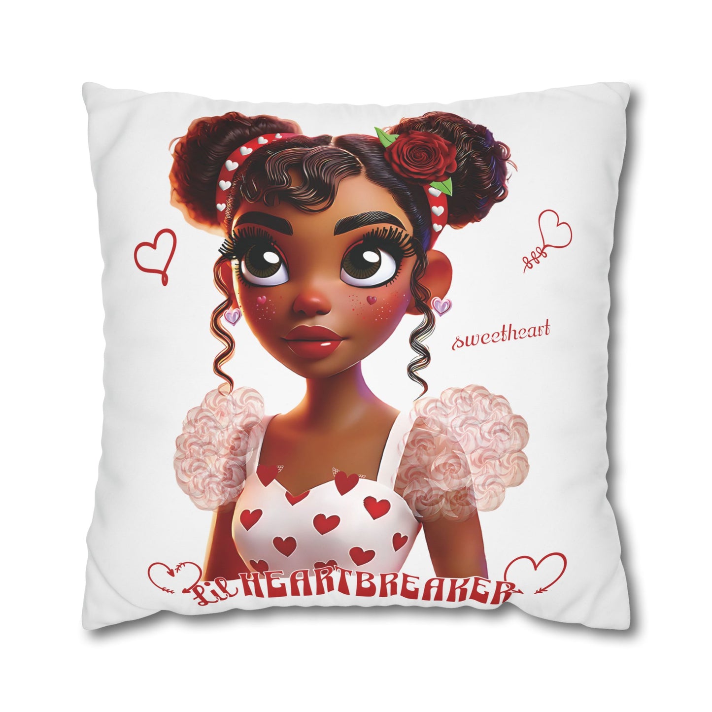 Heartbreaker Girl | Marshmallow - Pillowcase, square (multiple sizes)