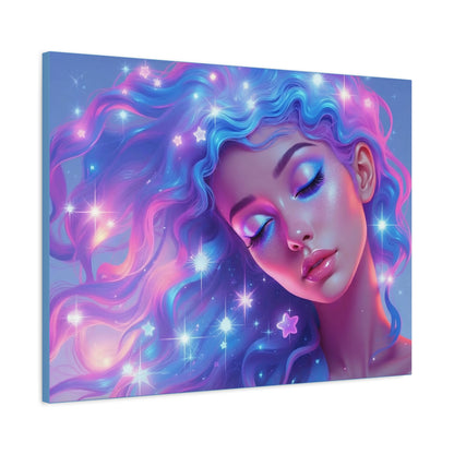Winter Fantasy1 | Dreamy Starry Muse, Matte Canvas Print